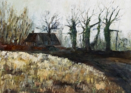 "Linde" 2018, gemengde techniek op linnen 60 x 80 cm, verkocht