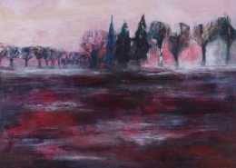 2019, gemengde techniek op doek 60 x 80 cm